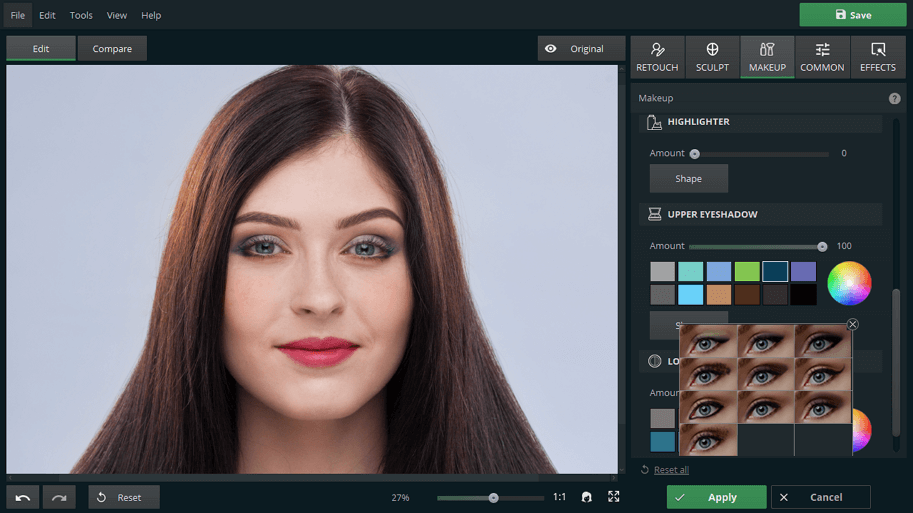 PhotoDiva: editor de maquillaje para fotos